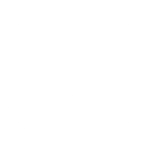 Tiktok round white icon
